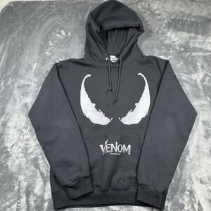 Marvel Venom Hoodie Unisex‎ Small Black Drawstring Pullover Comic